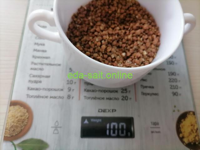 Количество и вес гречки для варки каши на молоке