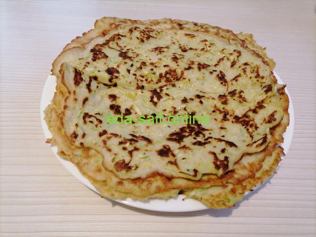 Лепешки из кабачков без сыра жареные на сковороде