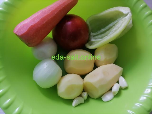 Овощи для легкого куриного супа