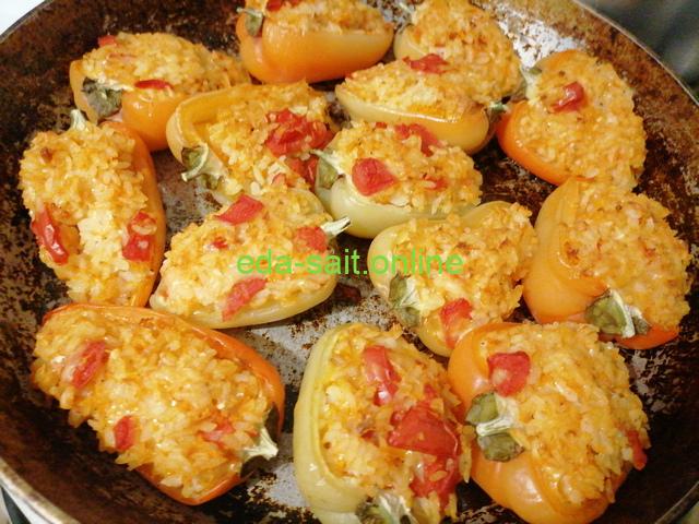 Перцы фаршированные овощами и рисом в духовке пошаговый рецепт с фотографиями