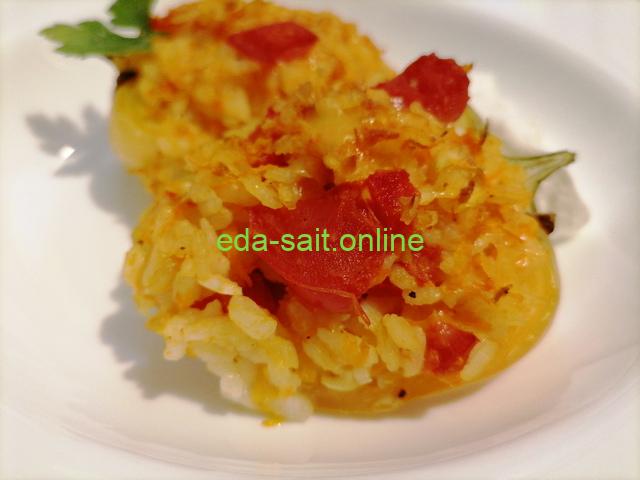 Перцы фаршированные овощами и рисом в духовке рецепт с фотографиями
